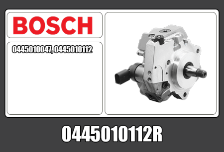 KUNNOSTETTU BOSCH CR PUMPPU (VAIHTO-OSA) 0445010112R