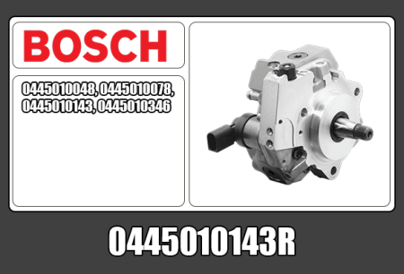 KUNNOSTETTU BOSCH CR PUMPPU (VAIHTO-OSA) 0445010143R