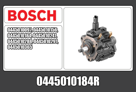 KUNNOSTETTU BOSCH CR PUMPPU (VAIHTO-OSA) 0445010184R