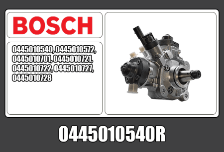 KUNNOSTETTU BOSCH CR PUMPPU (VAIHTO-OSA) 0445010540R