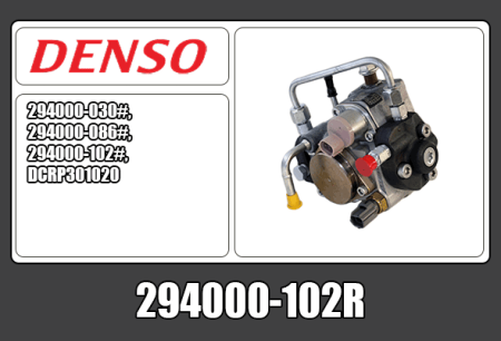 KUNNOSTETTU DENSO CR PUMPPU (VAIHTO-OSA) 294000-102R