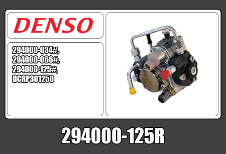 KUNNOSTETTU DENSO CR PUMPPU (VAIHTO-OSA) 294000-125R